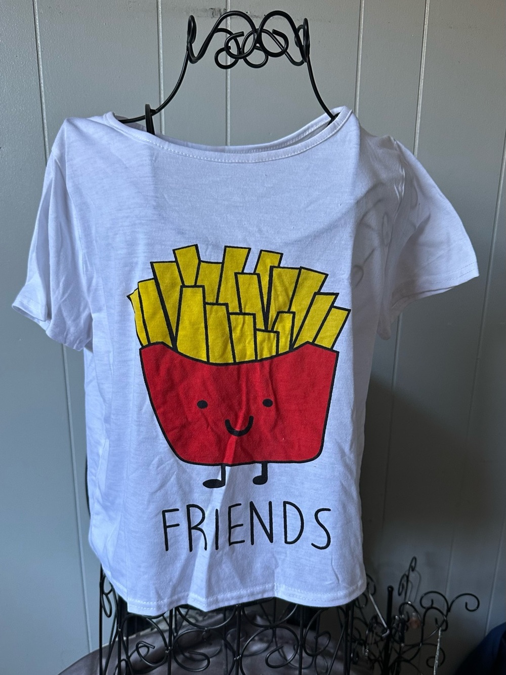 White Graphic 'Friends' Fries T-Shirt